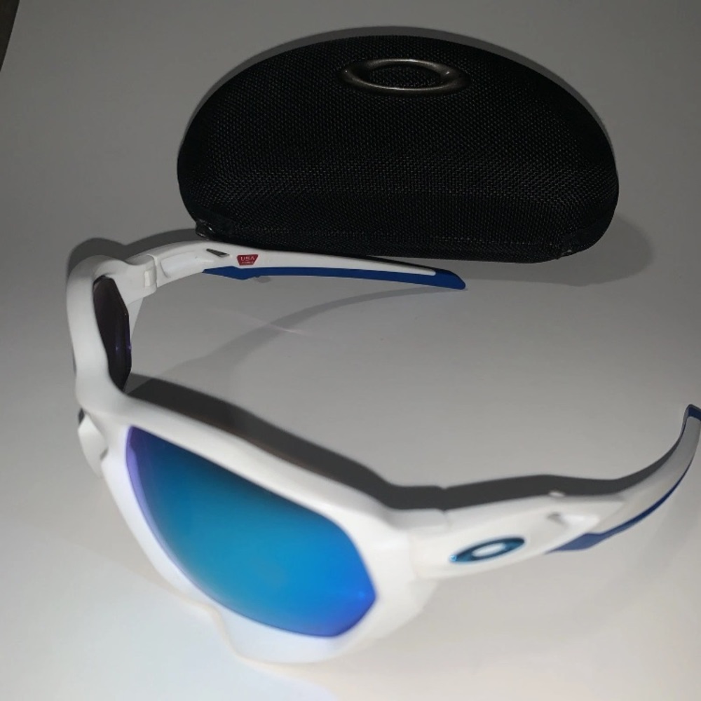 OAKLEY OO 9019-1059 MATTE WHITE BLUE AUTHENTIC SUNGLASSES FRAME PRESCRIPTION